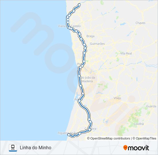 Mapa da linha do  L. MINHO.