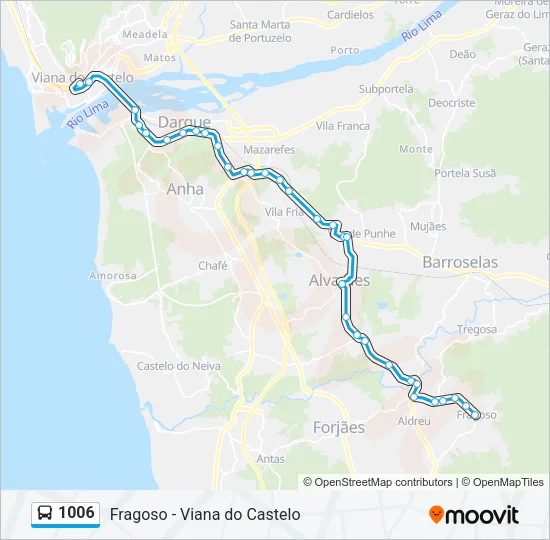 1006 Bus Line Map