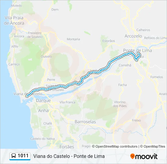 1011 Bus Line Map