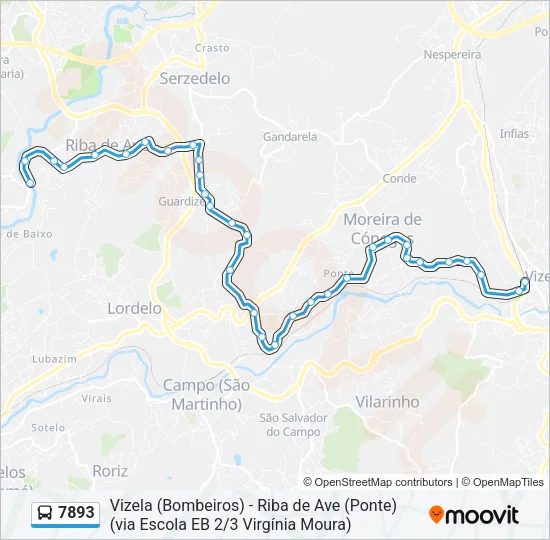 7893 Bus Line Map