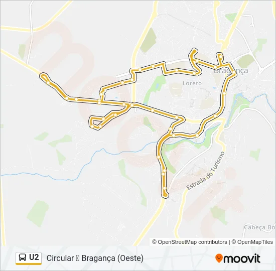U2 Bus Line Map