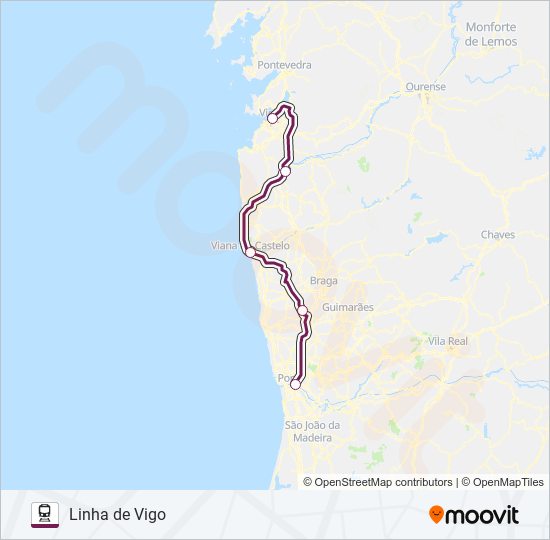 Vigo em Portugal? No mapa da companhia ferroviária espanhola Renfe