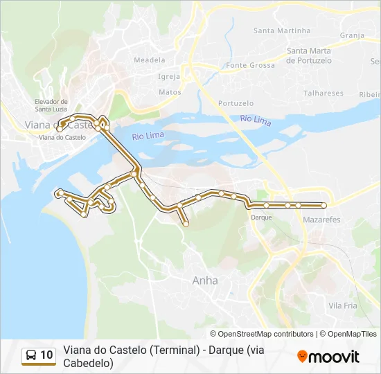 10 Bus Line Map