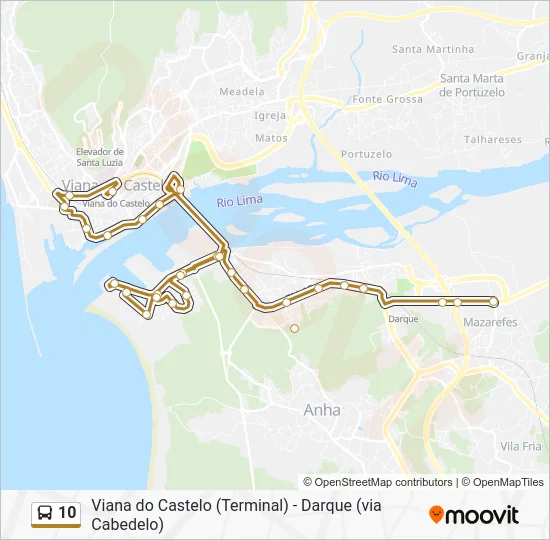 10 Bus Line Map