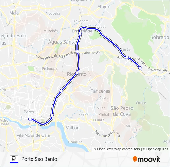 LINHA DO MARCO Train Line Map