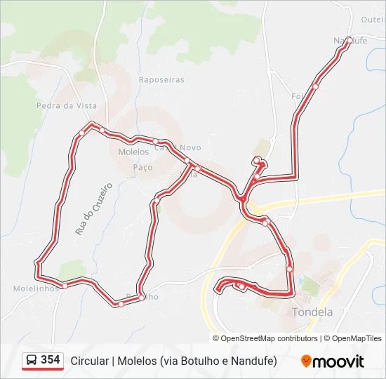 354 Route: Schedules, Stops & Maps - Circular | Molelos (via Botulho e ...