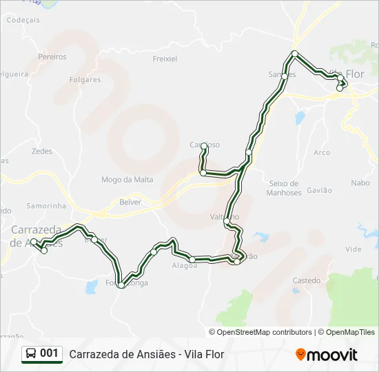 001 Bus Line Map
