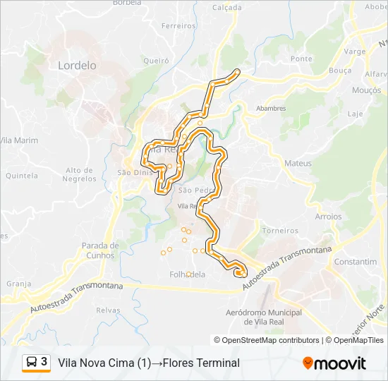 3 Bus Line Map