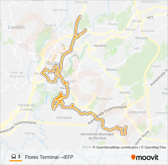 3 Bus Line Map