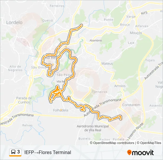3 Bus Line Map