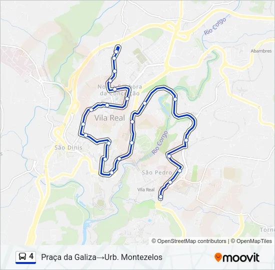 4 Bus Line Map