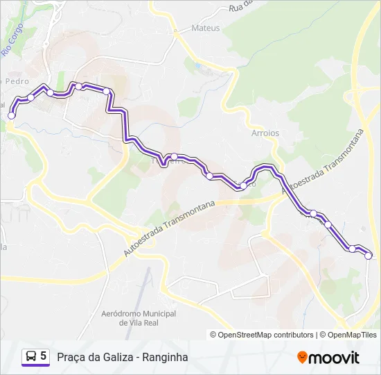 5 Bus Line Map