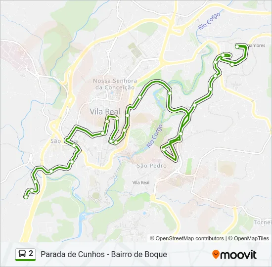 2 Bus Line Map