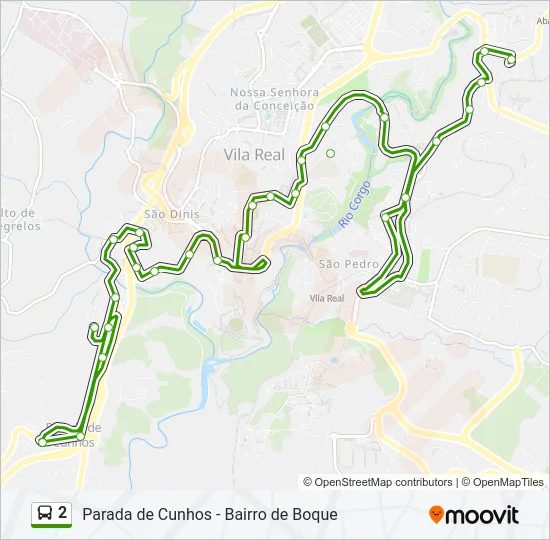 2 Bus Line Map
