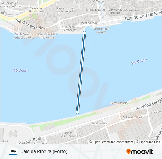 BARCO DOURO RIVER TAXI Ferry Line Map