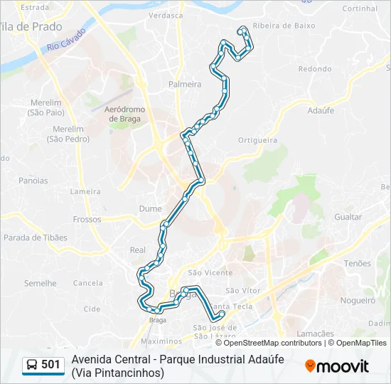 501 Bus Line Map