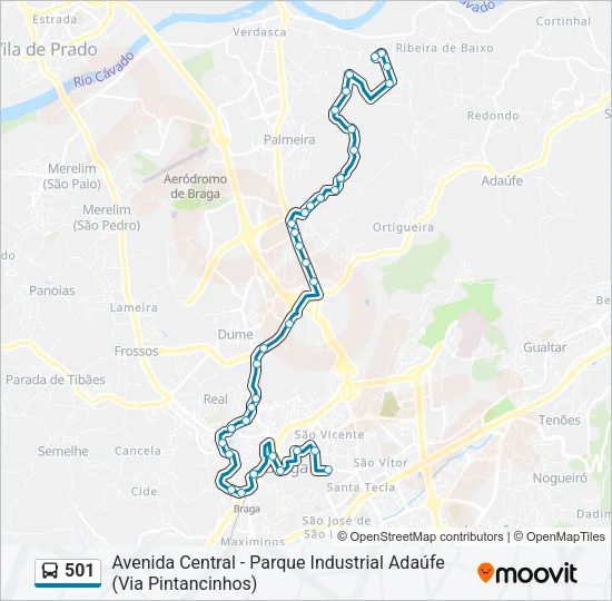 501 Bus Line Map