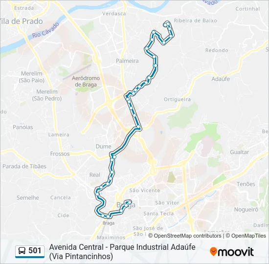 501 Bus Line Map