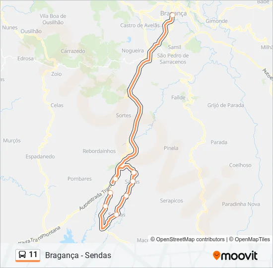 11 Bus Line Map