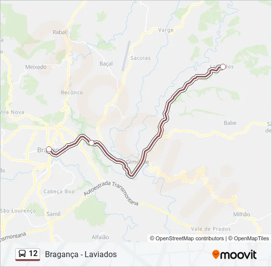 12 Bus Line Map