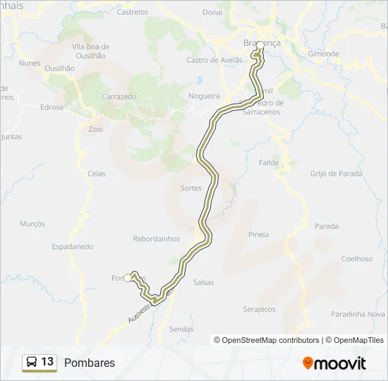 13 Bus Line Map