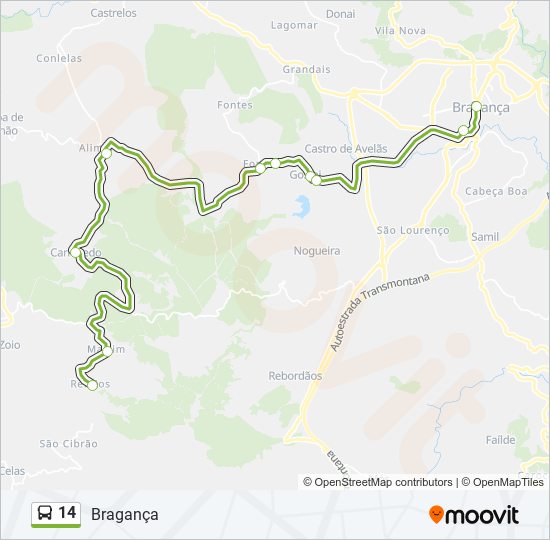 14 Percursos Horários Paragens E Mapas Bragança Atualizado 2205