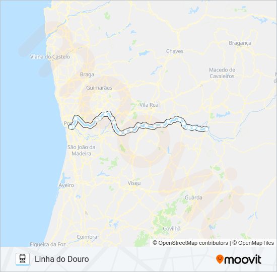 Mapa da linha do  L. DOURO.