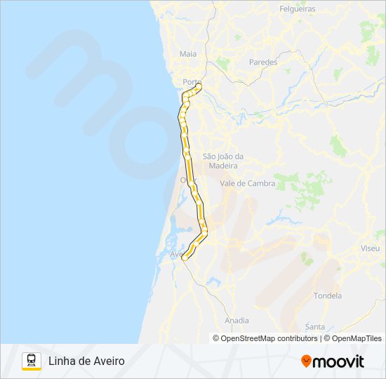 Mapa da linha do  L. AVEIRO.