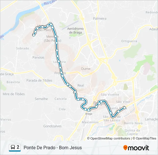 2 Bus Line Map