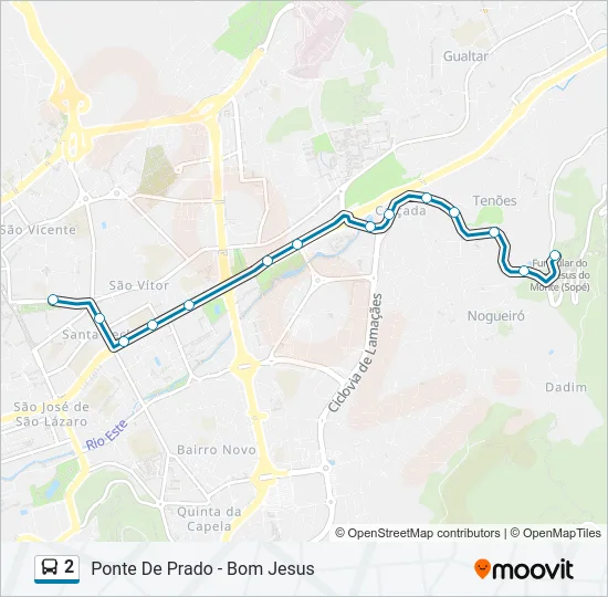2 Bus Line Map