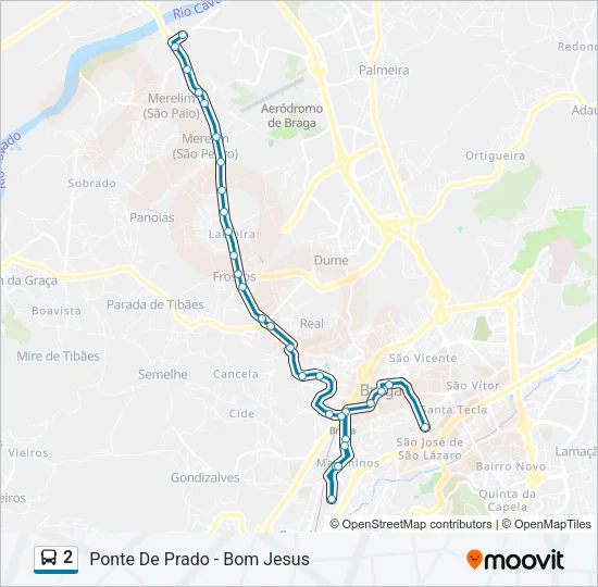 2 Bus Line Map