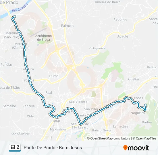2 Bus Line Map
