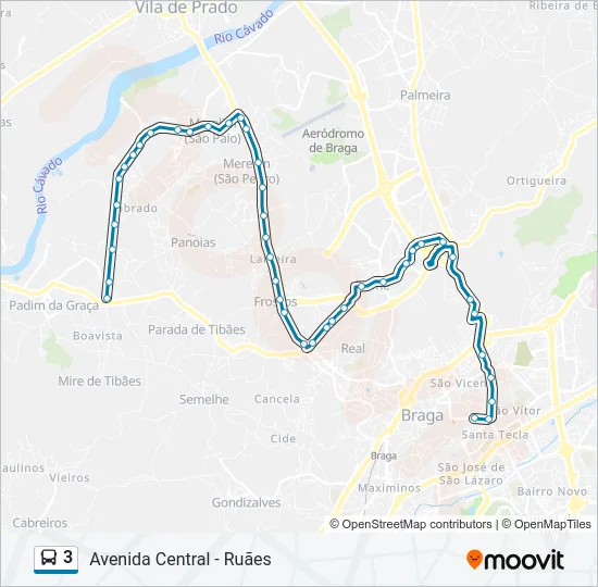 3 Bus Line Map