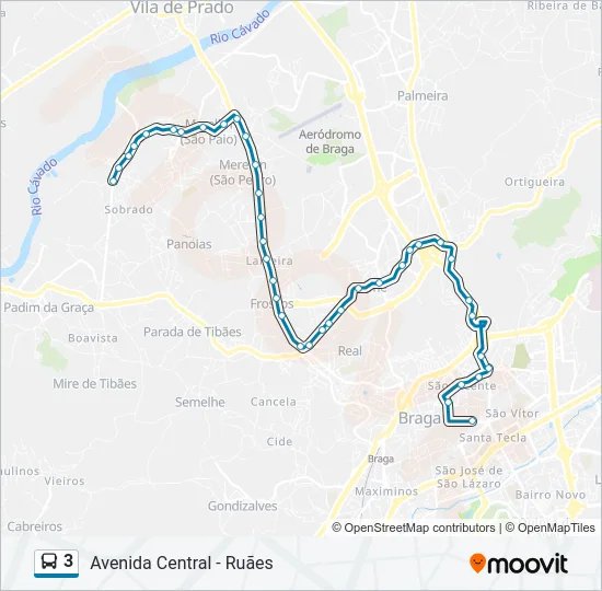 3 Bus Line Map
