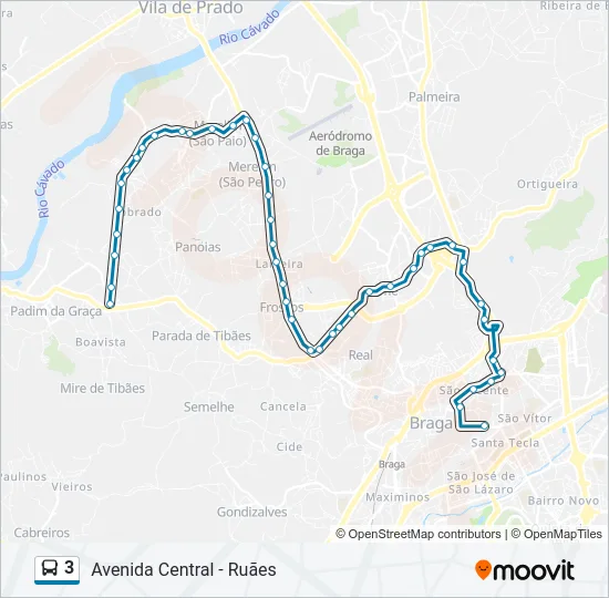 3 Bus Line Map