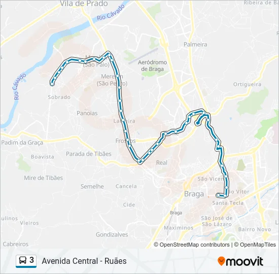 3 Bus Line Map