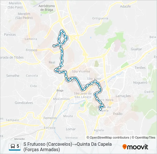 5 Bus Line Map
