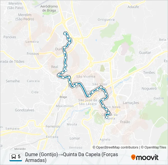 5 Bus Line Map
