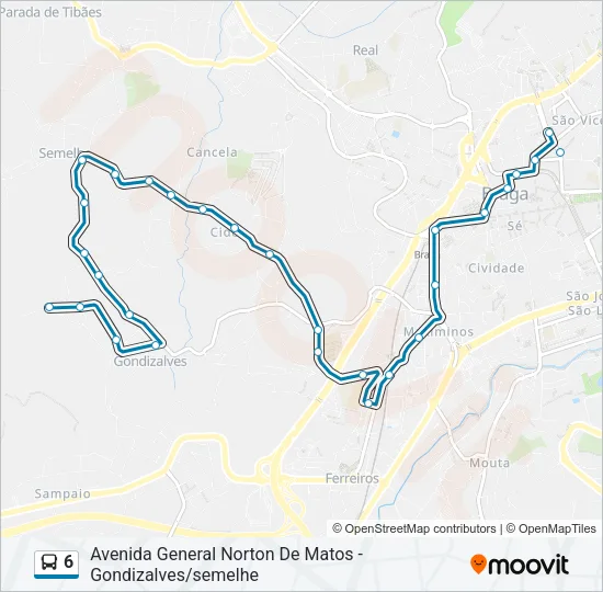 6 Bus Line Map