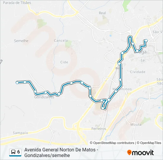 6 Bus Line Map