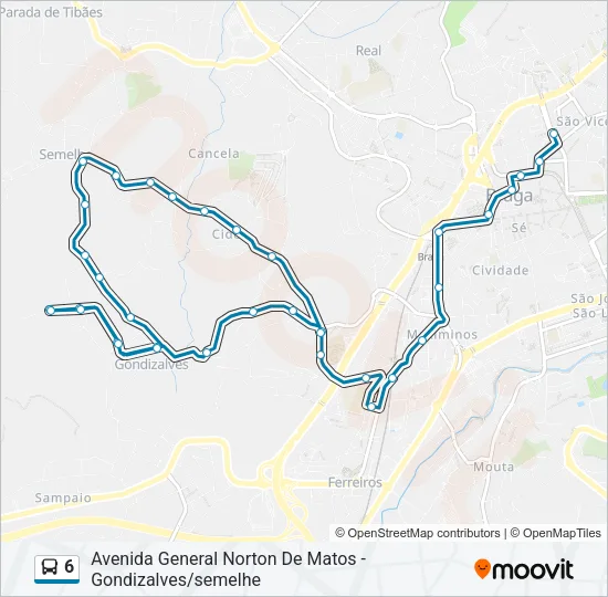 6 Bus Line Map
