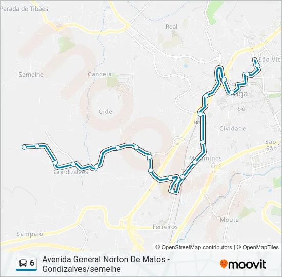 6 Bus Line Map