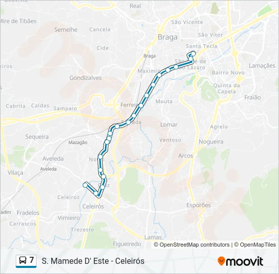 7 Bus Line Map