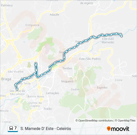 7 Bus Line Map