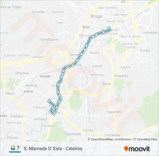 7 Bus Line Map
