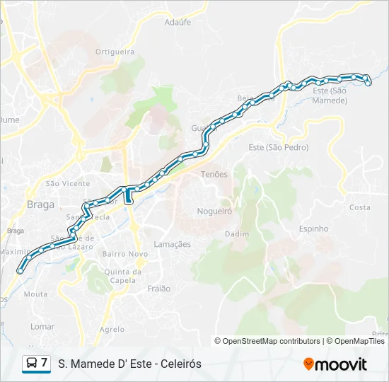 7 Bus Line Map