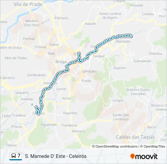 7 Bus Line Map