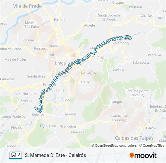 7 Bus Line Map