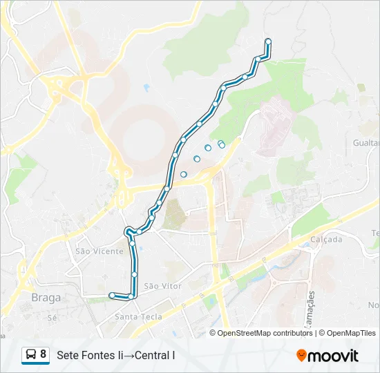 8 Bus Line Map