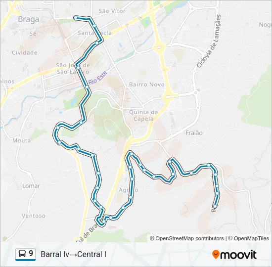 9 Bus Line Map